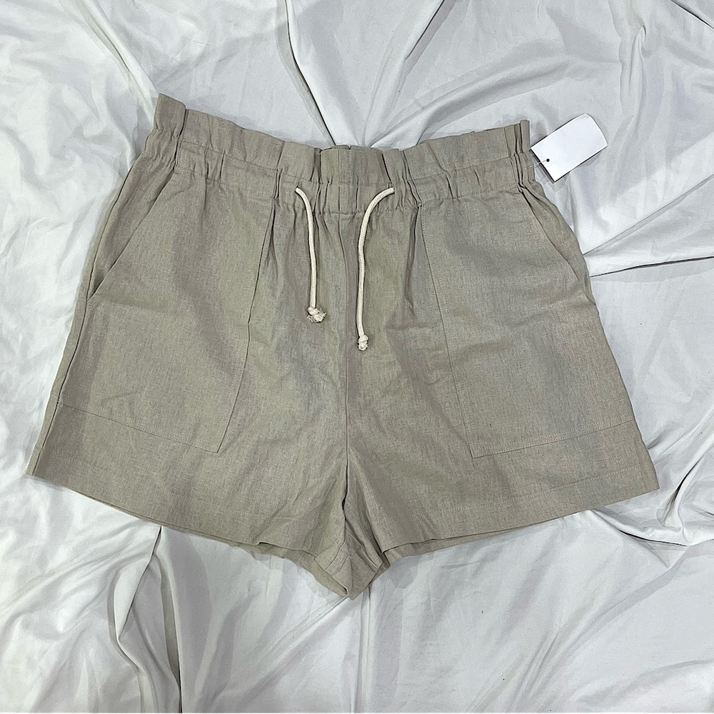 Laundry By Shelli Segal LA | Shorts | Linen Rayon in Beige Size XL